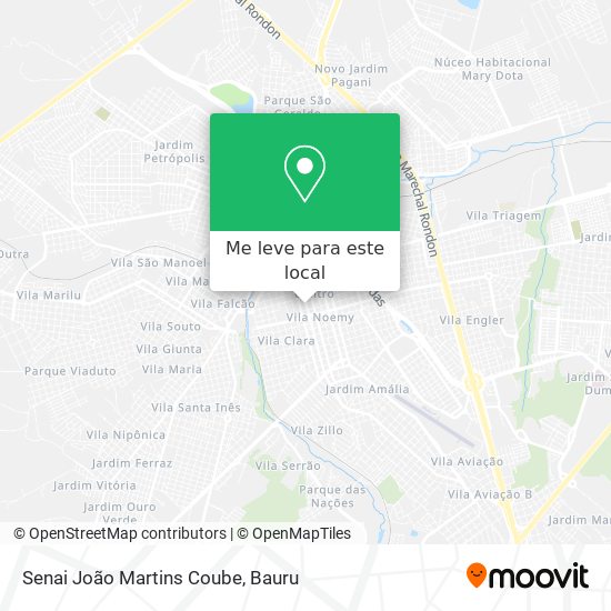 Senai  João Martins Coube mapa