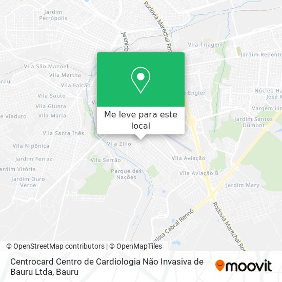 Centrocard Centro de Cardiologia Não Invasiva de Bauru Ltda mapa