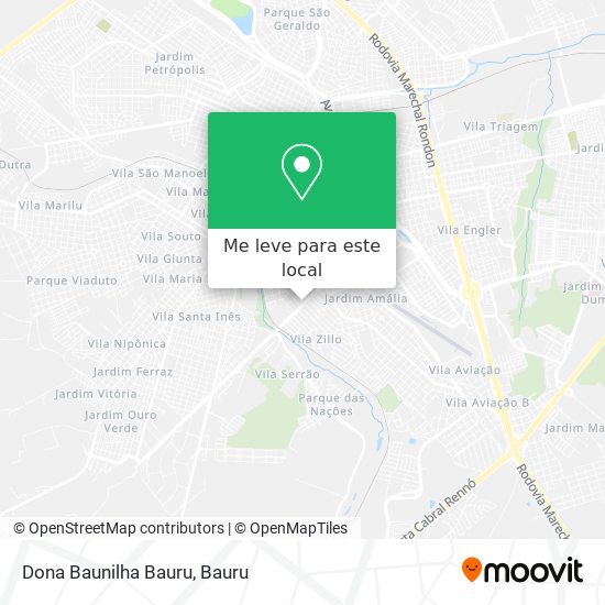 Dona Baunilha Bauru mapa