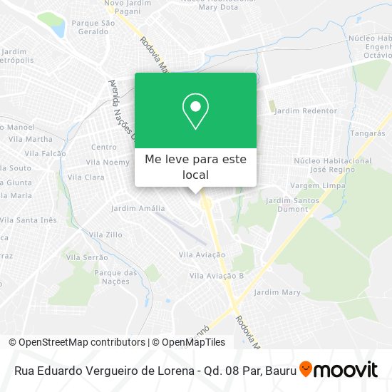 Rua Eduardo Vergueiro de Lorena - Qd. 08 Par mapa