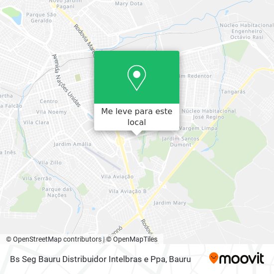 Bs Seg Bauru Distribuidor Intelbras e Ppa mapa