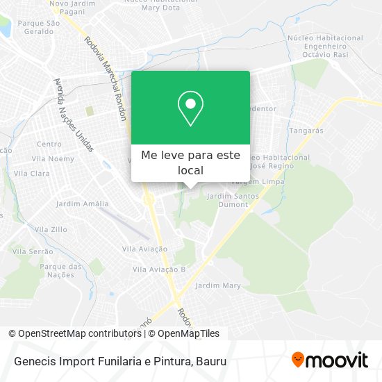 Genecis Import Funilaria e Pintura mapa