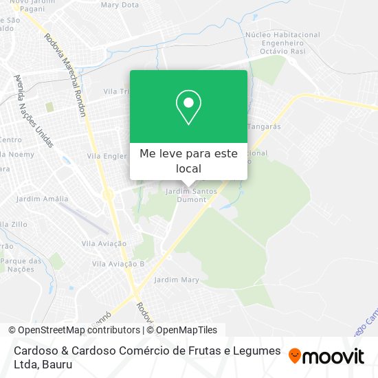 Cardoso & Cardoso Comércio de Frutas e Legumes Ltda mapa