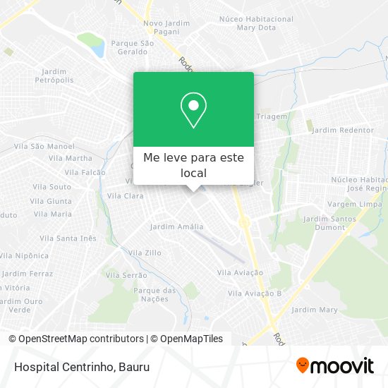 Hospital Centrinho mapa