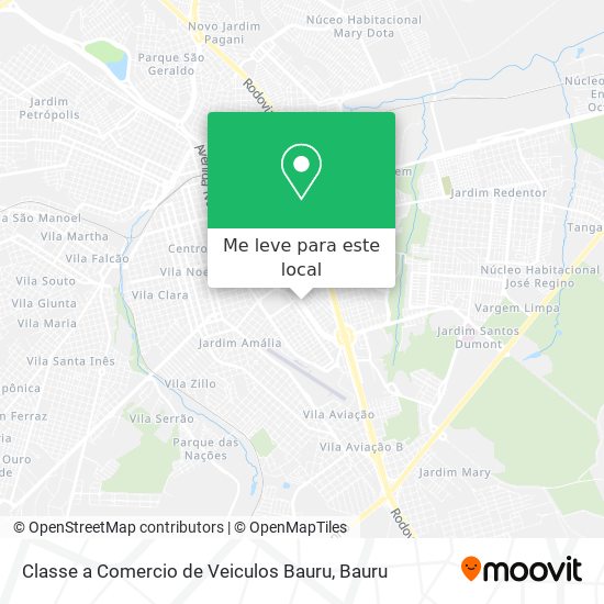Classe a Comercio de Veiculos Bauru mapa