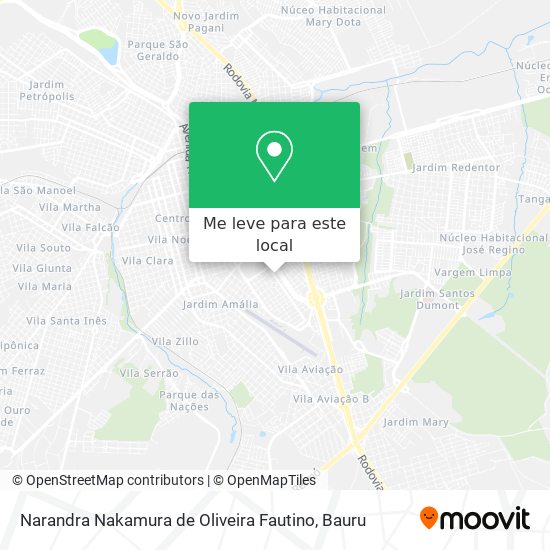 Narandra Nakamura de Oliveira Fautino mapa
