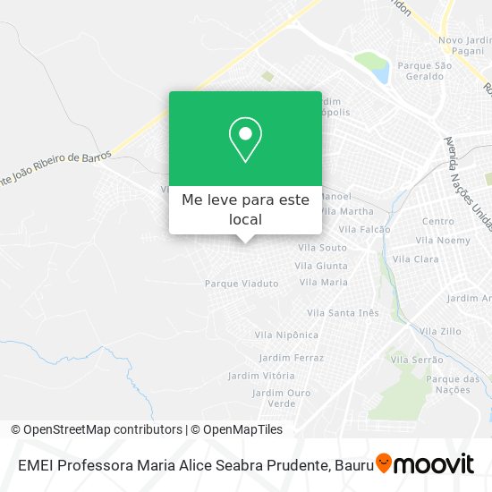EMEI Professora Maria Alice Seabra Prudente mapa