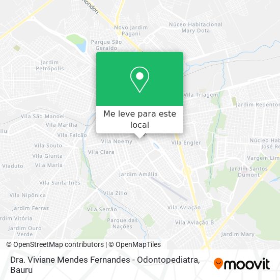 Dra. Viviane Mendes Fernandes - Odontopediatra mapa