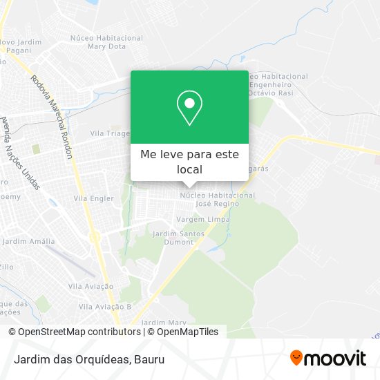 Jardim das Orquídeas mapa
