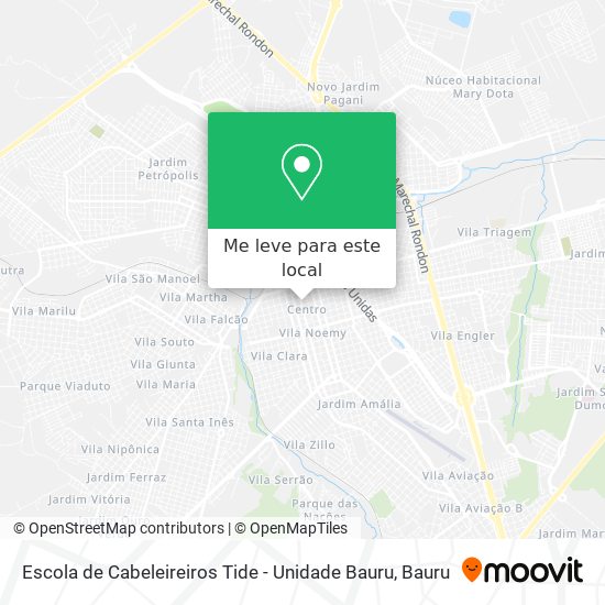 Escola de Cabeleireiros Tide - Unidade Bauru mapa