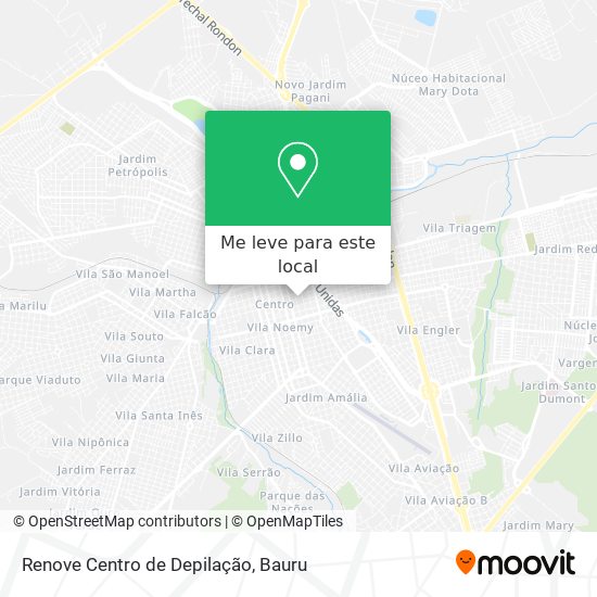 Renove Centro de Depilação mapa