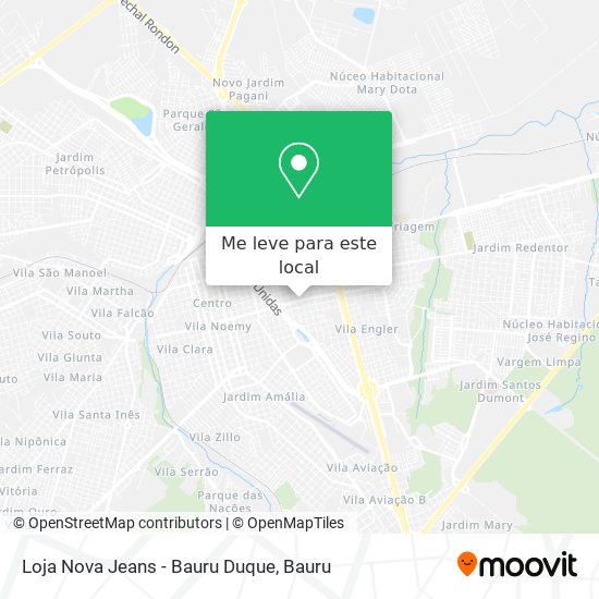 Loja Nova Jeans - Bauru Duque mapa