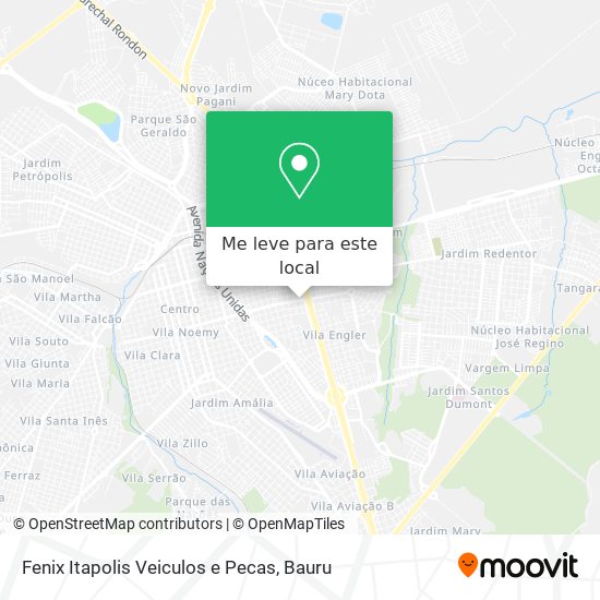 Fenix Itapolis Veiculos e Pecas mapa