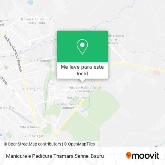 Manicure e Pedicure Thamara Senne mapa