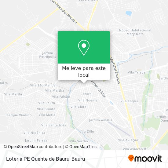 Loteria PE Quente de Bauru mapa