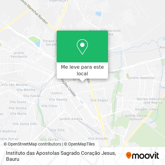 Instituto das Apostolas Sagrado Coração Jesus mapa