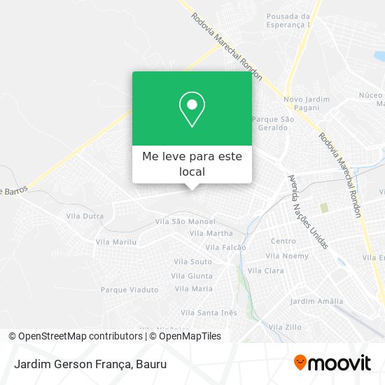 Jardim Gerson França mapa