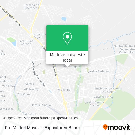 Pro-Market Moveis e Expositores mapa