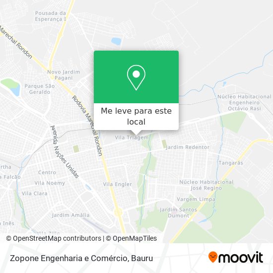 Zopone Engenharia e Comércio mapa