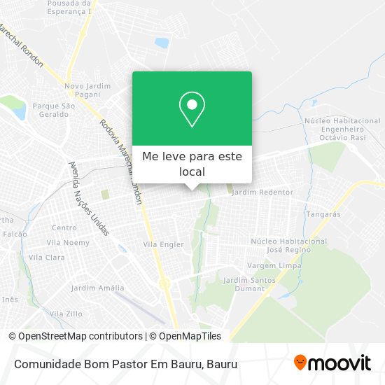 Comunidade Bom Pastor Em Bauru mapa