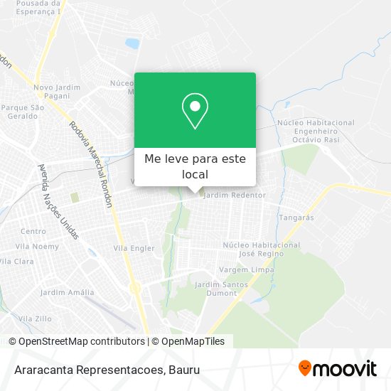 Araracanta Representacoes mapa