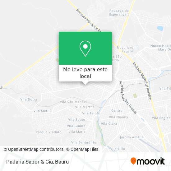 Padaria Sabor & Cia mapa