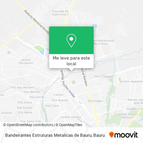 Bandeirantes Estruturas Metalicas de Bauru mapa