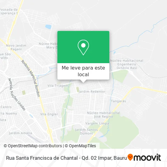 Rua Santa Francisca de Chantal - Qd. 02 Impar mapa