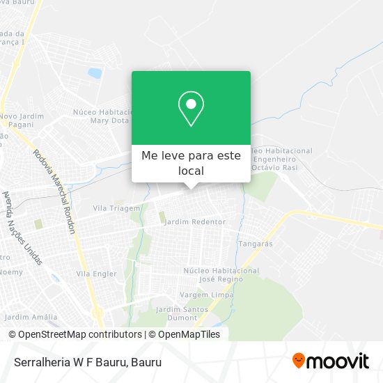 Serralheria W F Bauru mapa