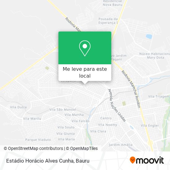 Estádio Horácio Alves Cunha mapa