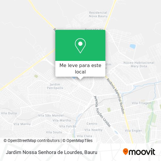 Jardim Nossa Senhora de Lourdes mapa