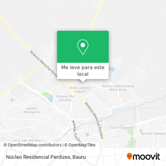 Núcleo Residencial Perdizes mapa