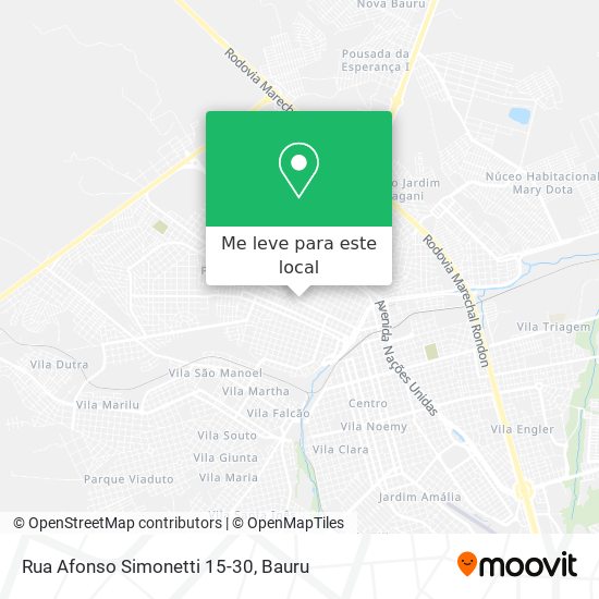 Rua Afonso Simonetti 15-30 mapa