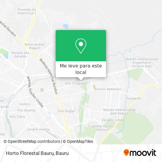 Horto Florestal Bauru mapa