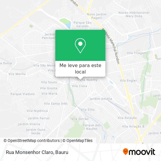 Rua Monsenhor Claro mapa