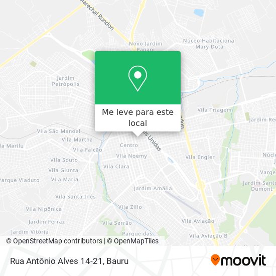 Rua Antônio Alves 14-21 mapa