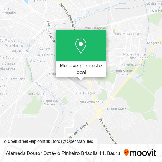 Alameda Doutor Octávio Pinheiro Brisolla 11 mapa