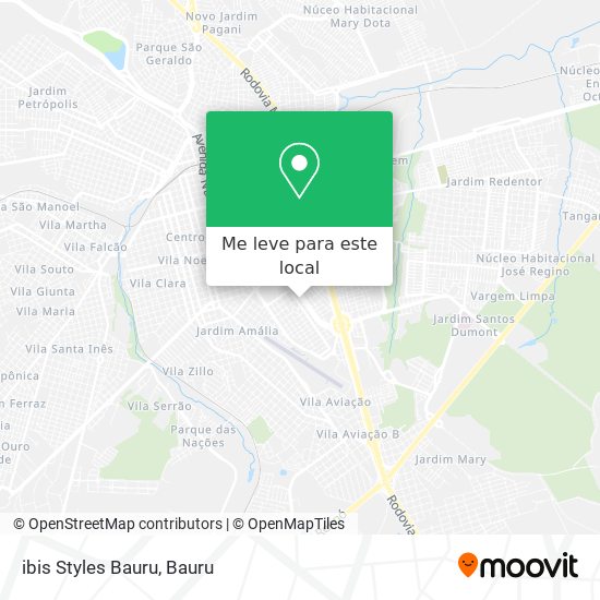ibis Styles Bauru mapa
