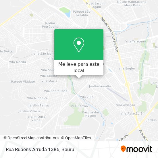 Rua Rubens Arruda 1386 mapa