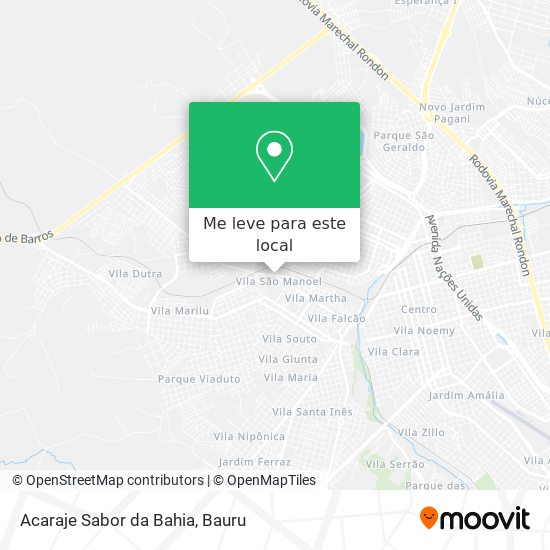 Acaraje Sabor da Bahia mapa