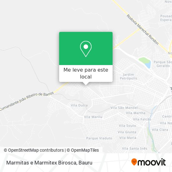 Marmitas e Marmitex Birosca mapa