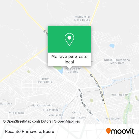 Recanto Primavera mapa