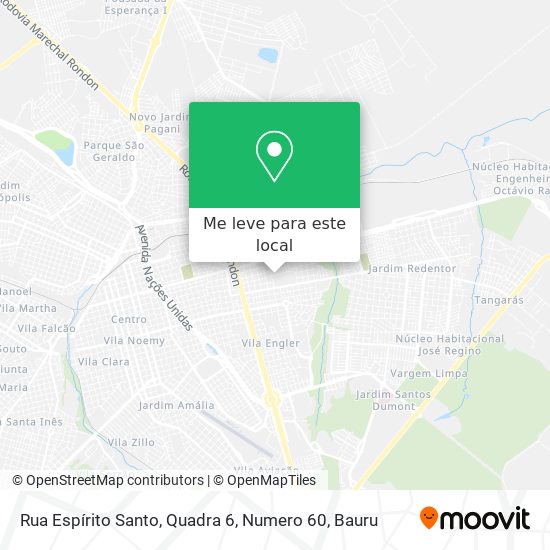 Rua Espírito Santo, Quadra 6, Numero 60 mapa