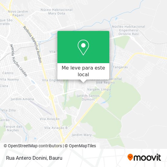 Rua Antero Donini mapa
