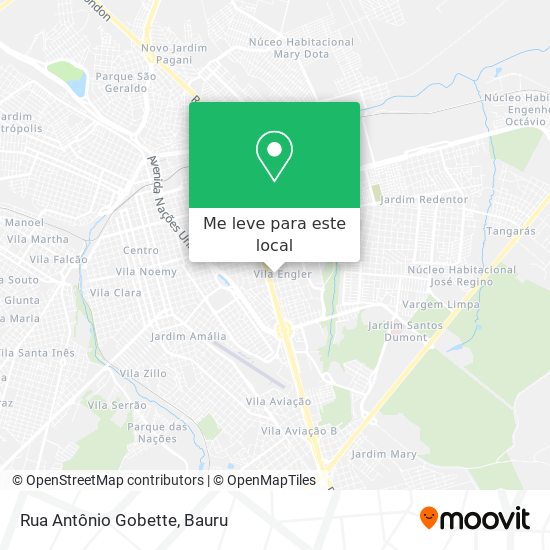 Rua Antônio Gobette mapa
