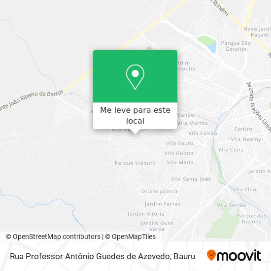 Rua Professor Antônio Guedes de Azevedo mapa