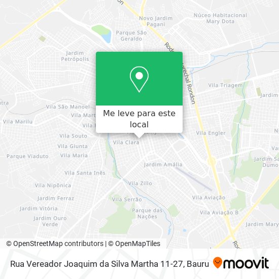 Rua Vereador Joaquim da Silva Martha 11-27 mapa