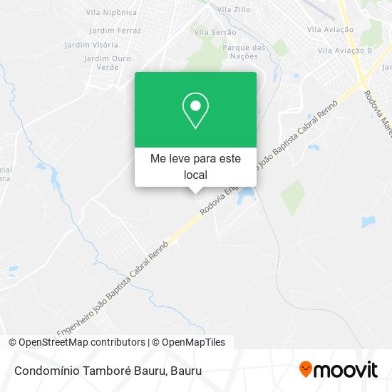 Condomínio Tamboré Bauru mapa