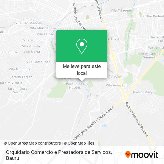 Orquidario Comercio e Prestadora de Servicos mapa