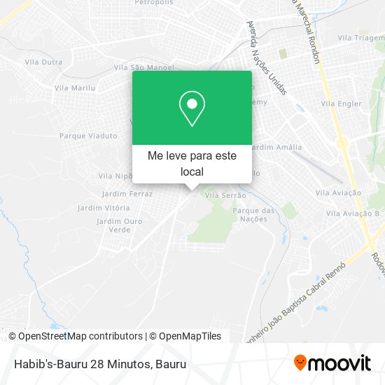 Habib's-Bauru 28 Minutos mapa